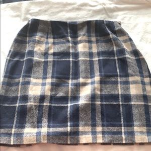 VINTAGE plaid mini skirt